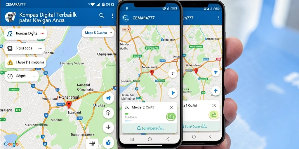 Tampilan antarmuka CEMARA777 dengan fungsi Kompas Digital yang intuitif.