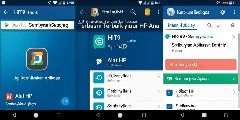 Tampilan antarmuka HIT9 untuk menyembunyikan aplikasi secara efektif.