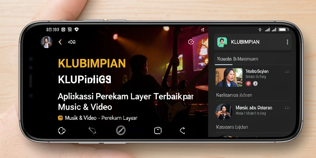 Antarmuka user-friendly KLUBIMPIAN untuk perekaman layar.