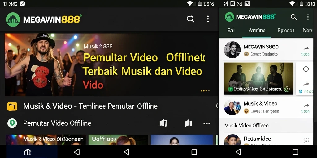Antarmuka MEGAWIN888 yang sederhana dan praktis untuk pemutar video offline.