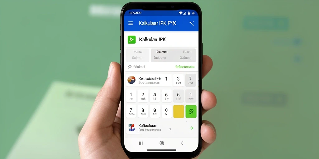 Antarmuka sederhana aplikasi Kalkulator IPK RP62RP.